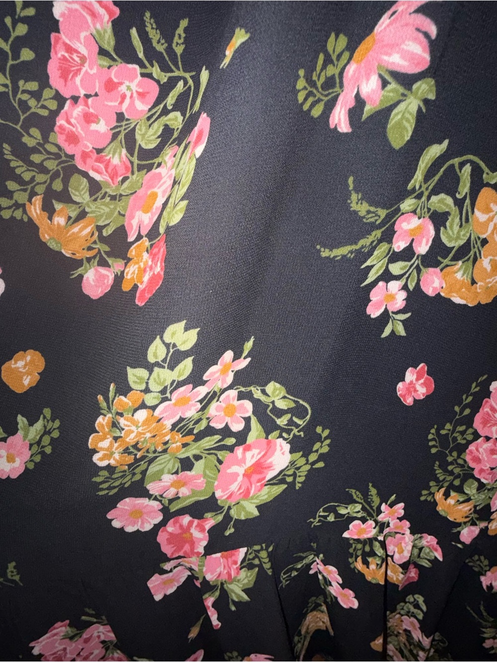 Reformation Nikita 12 Black Floral Tie-Strap Midi Dress - Picture 7 of 9